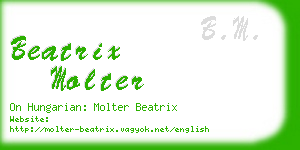 beatrix molter business card